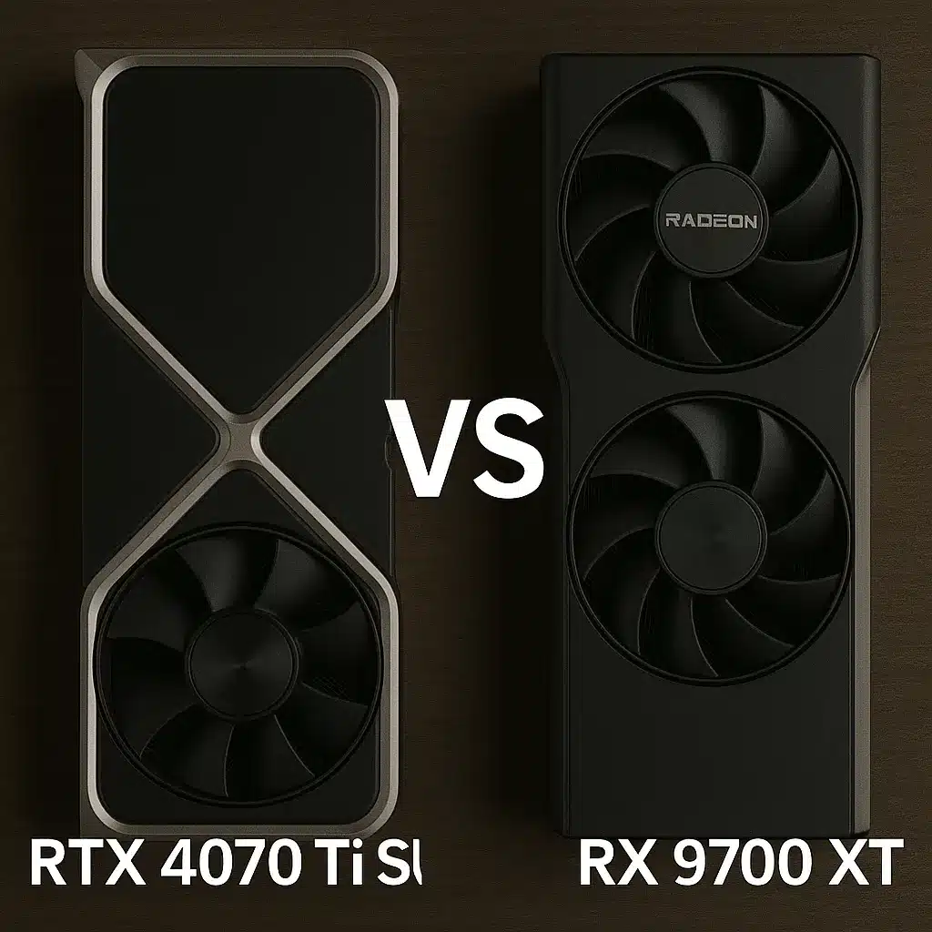 RTX 4070 Ti Super در برابر RX 9700 XT