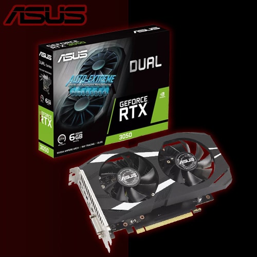 کارت گرافیک استوک RTX 3050 Asus Dual 6GB