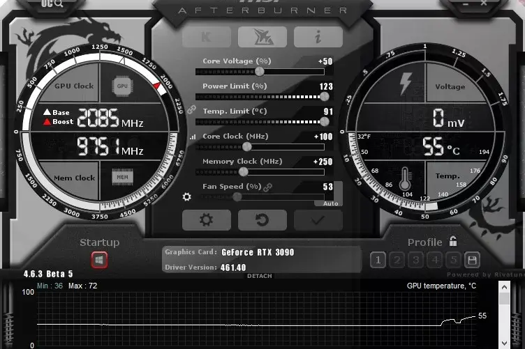 برنامه msi after burner